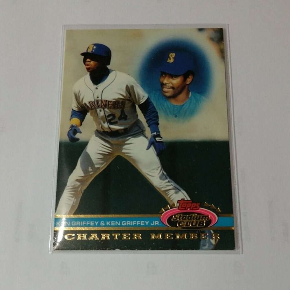 1991 Topps Ken Griffey Jr / Ken Griffey Sr MLB HOF Stadium Club Charter Member